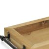 23" Natural Solid Wood Handmade Vanity Tray With Handles