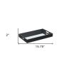 Black Shagreen Tray with Beveled Mirror