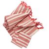 71" X 95" Red And White Striped Cotton Tablecloths