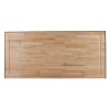 Brown and Natural 48" Kitchen Island With Storage