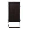 34" Brown And Silver Iron and Wood Rolling Bar Cart