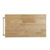 Gray and Natural 35" Rolling Kitchen Island With Storage