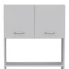 24" White Wood Kitchen Cart With Storage