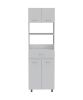 24" White Wood Kitchen Cart With Storage