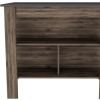 Dark Brown and Brown 41" Kitchen Island With Storage