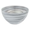 6" Gray And White Alabaster Glass Round Candy or Nut Bowl