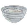 6" Gray And White Alabaster Glass Round Candy or Nut Bowl