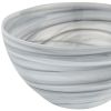 6" Gray And White Alabaster Glass Round Candy or Nut Bowl