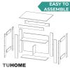 41" Ivory And Black Wood Kitchen Island With Storage