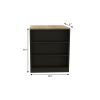 36" Natural and Black Wood Kitchen Island With Storage