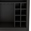 Black Bar Cart With Wine Storage