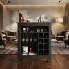 Black Bar Cart With Wine Storage