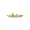 10" Gold Cast Iron Leaf Vanity Tray