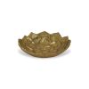 6" Gold Lotus Flower Metal Lotus Leaf Handmade Vanity Tray