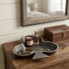 6" Black and Gold Club Cast Iron Vanity Tray