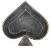 6" Black Ace Of Spades Cast Iron Handmade Vanity Tray