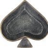 6" Black Ace Of Spades Cast Iron Handmade Vanity Tray