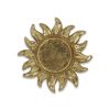 7" Gold Sunburst Cast Iron Handmade Vanity Tray