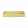 16" Gold Rectangular Wood Handmade Tray With Handles