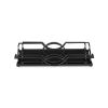 Set Of Two 20" Black Rectangular Metal and Mirror Handmade Trays