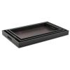 Set Of Three 23" Brown Rectangular Faux Snakeskin Tray With Handles