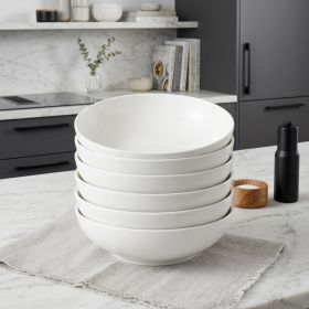 White Six Piece Porcelain Service For Six Bowl Set