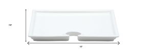 Set of Six+ White Square Porcelain China Serving Tray