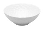 White 9.5" Pebbled Porcelain Large Round Serve Bowl