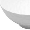 White 9.5" Pebbled Porcelain Large Round Serve Bowl