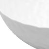 White 9.5" Pebbled Porcelain Large Round Serve Bowl