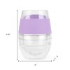 Clear And Lavender Tritan Plastic Convex Curve Shape Stemless All Purpose Wine Glass