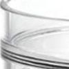 Clear And Gray Plastic Straight Shape Stemless All Purpose Wine Glass
