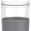 Clear And Gray Plastic Straight Shape Stemless All Purpose Wine Glass