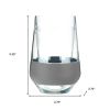 Set of Two Clear And Gray Plastic Convex Curve Shape Stemless All Purpose Wine Glass