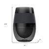 Black Tritan Plastic Convex Curve Shape Stemless All Purpose Wine Glass