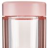Clear And Blush Stainless Steel Straight Shape Stemless Drinking Glass