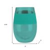 Green Tritan Plastic Convex Curve Shape Stemless All Purpose Wine Glass