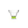 Clear And Green Tritan Plastic Unique Shape Stemless Margarita Glass