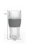 Clear And Gray Tritan Plastic Unique Shape Stemless Pint Glass