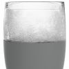 Clear And Gray Tritan Plastic Unique Shape Stemless Pint Glass