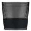 Set of Two Black Tritan Plastic Straight Shape Stemless Whiskey Glass