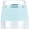 Clear And Blue Tritan Plastic Convex Curve Shape Stemless All Purpose Wine Glass