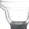 Set of Two Clear And Green Plastic Unique Shape Stemless Margarita Glass