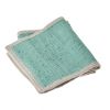 80" Turquoise And Natural Solid With Border Cotton Table Runner