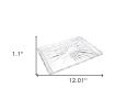 16" Clear Rectangular Crystal Serving Tray