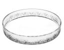 12" Clear Round Cut Crystal Serving Tray