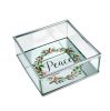 6" Silver Glass Christmas Vanity Tray