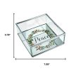 6" Silver Glass Christmas Vanity Tray