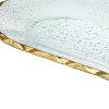 18" Clear and Gold Oval Crystal Serving Tray