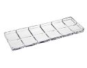 13" Clear Rectangular Crystal Serving Tray